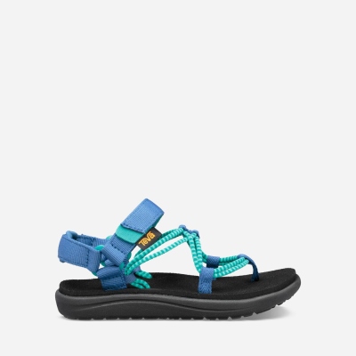 Teva Voya Infinity Kids' Light Green / Dark Blue Hiking Sandals CA40380 Canada Online